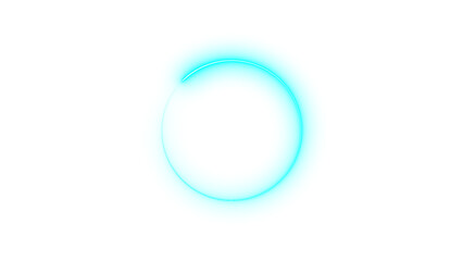Transparent neon glowing circle. Circular light effect Isolated on transparent background. Colorful flare neon light ring element. glowing neon frame circle with Glowing Light Effect. Neon line