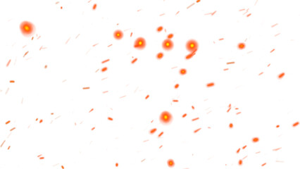 fire dust particles over transparent background overlay, Flying Fire Particles transparent background in png format. 3d render of fire embers, Fire flames isolated on white background