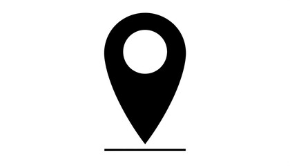 Simple black location marker icon on white background (2)