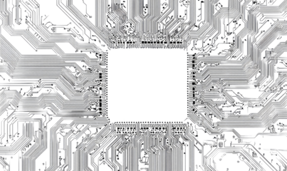 Abstract circuit board pattern with central void