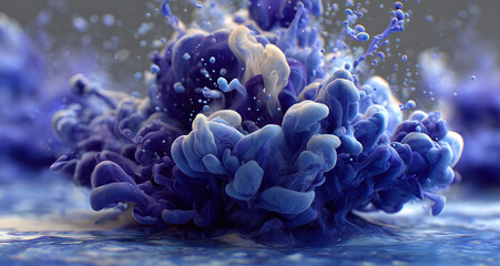 Ink drop in water background