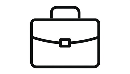Simple line art illustration of a briefcase
