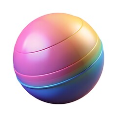 Naklejka premium Vibrant rainbow sphere with smooth gradient and subtle stripes