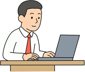 노트북하는 직장인