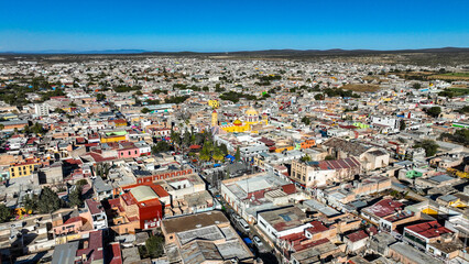 pueblo mexicano desde plano aereo