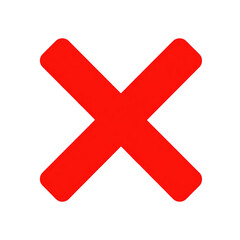 red cross mark isolated on transparent background Remove png, Clipping Path, pen tool