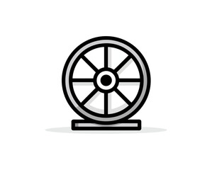 Obraz premium Rodent wheel illustration black and white