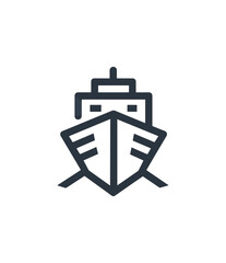 Obraz premium Ship bow logo graphic