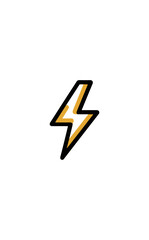 Stylish lightning bolt graphic icon