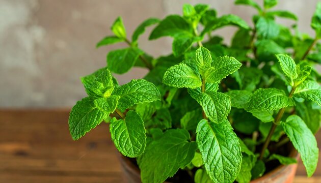Close-up of fresh mint leaves (1)