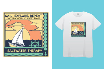 I am the boat captain - Boat Captain T Shirt Design, Hand drawn lettering phrase, Isolated on Black background, For the design of postcards, cups, card, posters. 