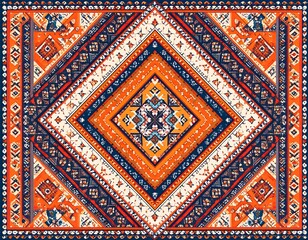 Intricate geometric rug pattern