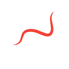 red and white curved lines