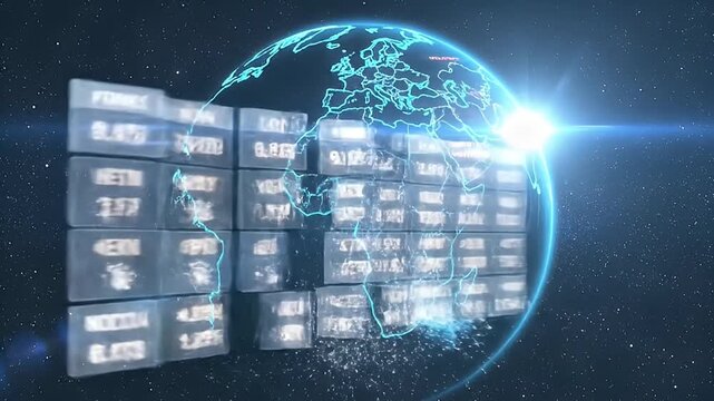 Breaking news world map graphic