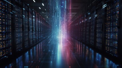 Futuristic server room