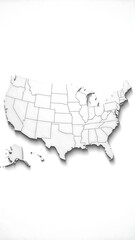 Simple US map outline