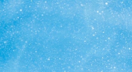 Abstract Blue Background with Falling Snowflakes, Winter Season Concept.