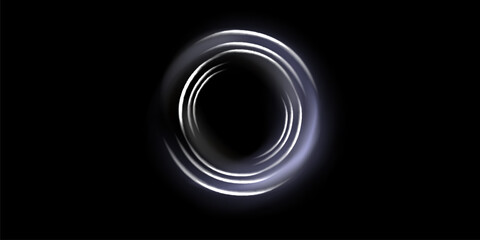 Light White Twirl. Curve white line light effect. Abstract luxury white light vector flare semicircle and spark light effect. Glowing white circle.