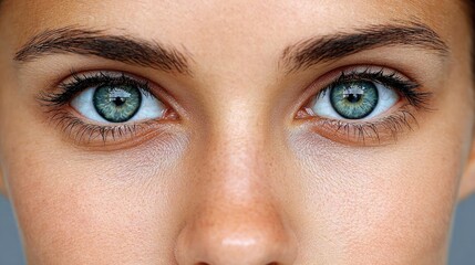 Fototapeta premium Dark circles and bags concept. Close-up of a person's eyes showcasing unique features and colors.