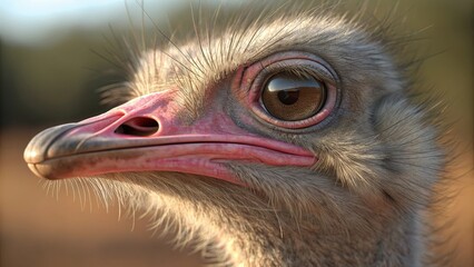 Curious and Quirky Close-Up Portrait of an Adorable Cartoonish Bird with Big Eyes and Playful Expression