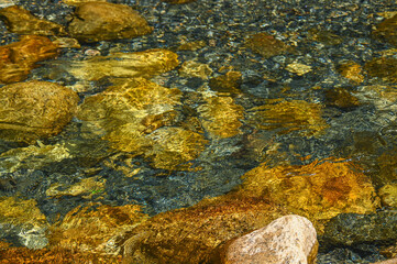 鳥川渓谷緑地の清流　安曇野