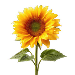 Obraz premium Vibrant sunflower against a black backdrop