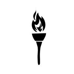 black flame torch icon