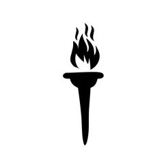 black flame torch icon
