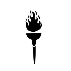 black flame torch icon