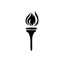 black flame torch icon