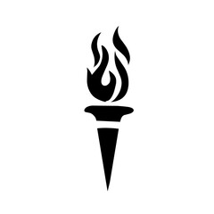 black flame torch icon