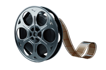 3D rendering of a film reel