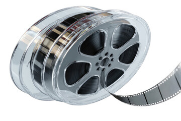 Obraz premium 3D render of a transparent film reel