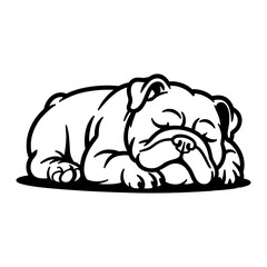 English Bulldog Sleeping