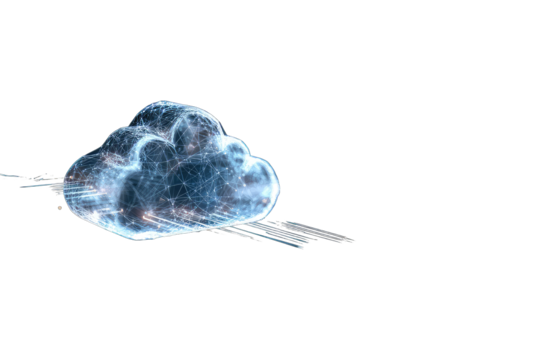 Abstract cloud with energy lines