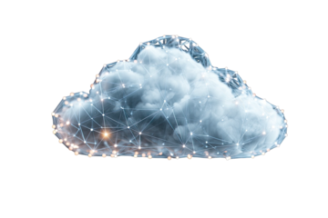 Abstract cloud graphic with network connections