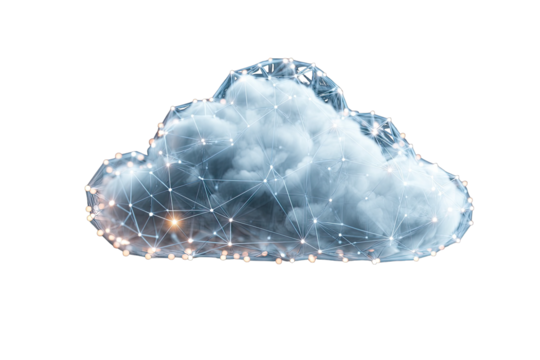 Abstract cloud graphic with network connections