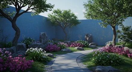 Small Garden Landscape Scene