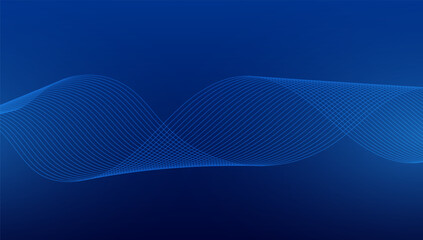Abstract Blue Wavy Lines Technology Background with Subtle Light Effects for Digital Design