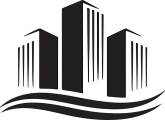 Obraz premium Modern architectural building design with geometric elements