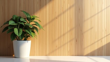 Sunlight streams through the window onto a plant.