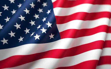 USA background of waving American flag. For 4th of July, Memorial Day, Veteran's Day, or other patriotic celebration. High quality