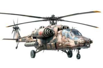 Military helicopter camouflage green side
