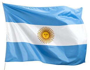  Argentina Flag Waving with Fabric Ripples and Highlights