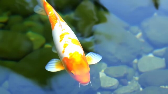 Koi Fish in a Pond