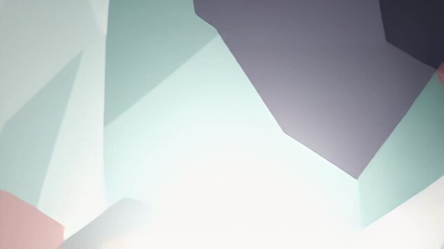 Abstract geometric pastel shapes overlap in airy, soft, and muted colors