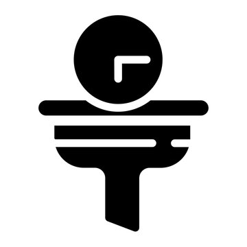 Vector icon of a time filter for sorting data by date, recency, or historical period on a user interface