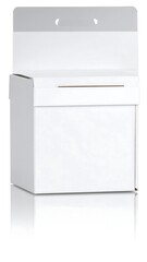 White cardboard box display