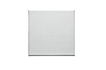Square, blank, white surface.  A plain, light gray, slightly textured square tile or panel, viewed from above