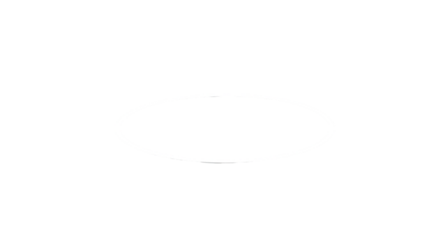 Pixelated, white oval ring on black background